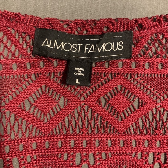 Burgundy Cardigan sz L - Picture 5 of 5